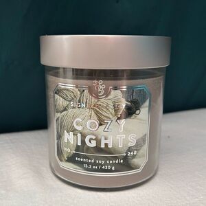 3 Candles Cozy Nights Vintage Suede & Mahogany Teakwood